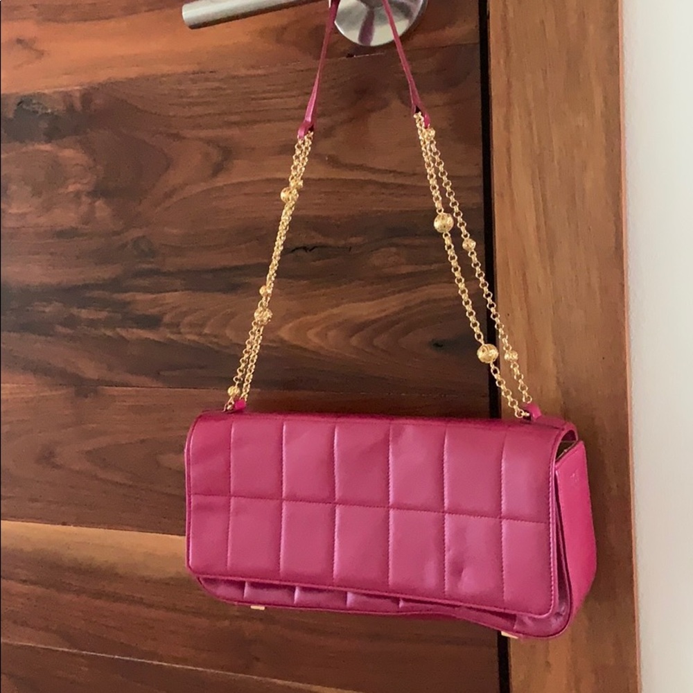 ESCADA EUC fuschia pink vintage quilted bag